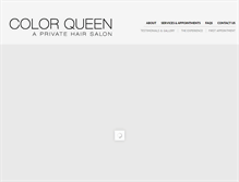 Tablet Screenshot of colorqueensalon.com